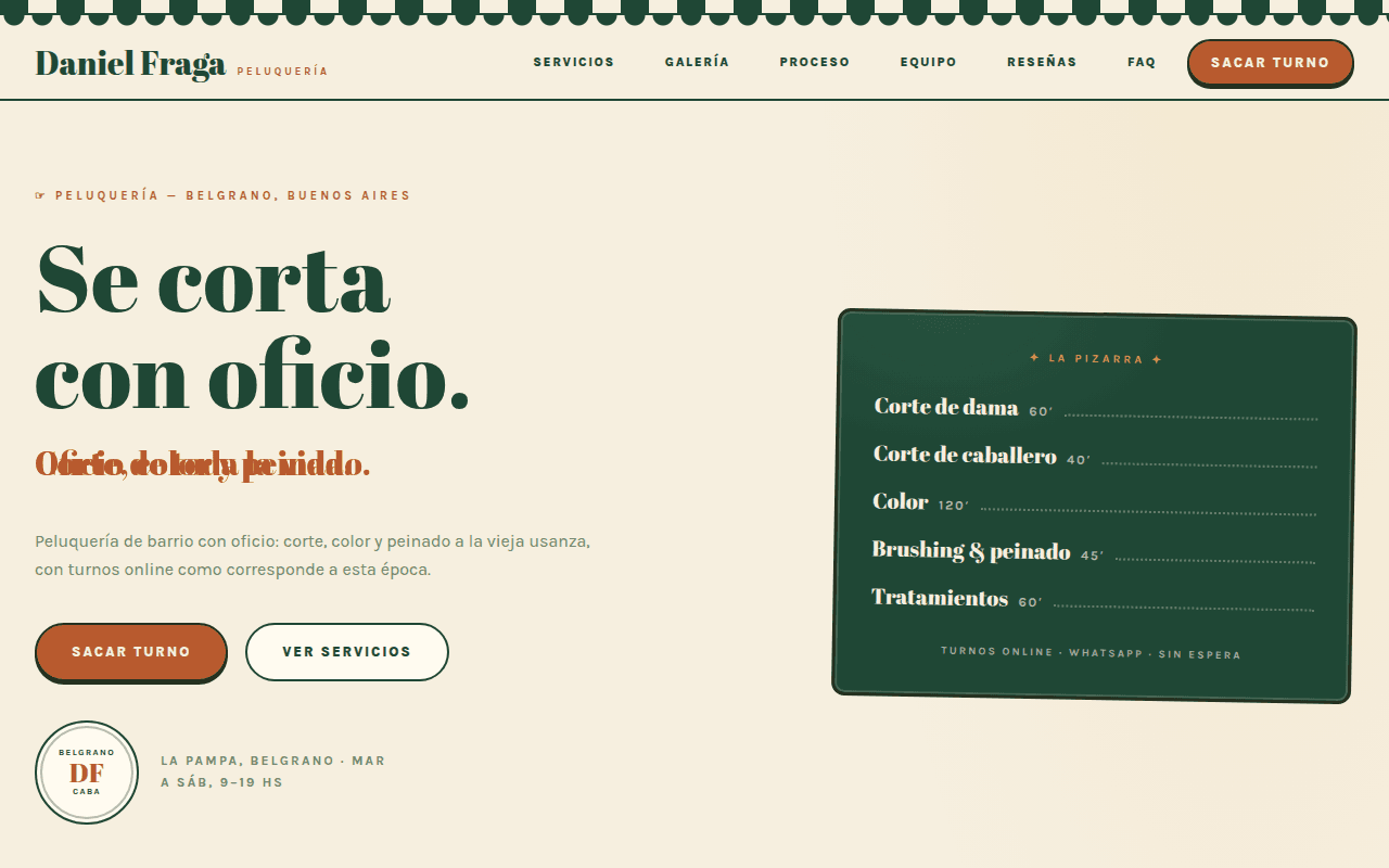 Daniel Fraga · Peluquería