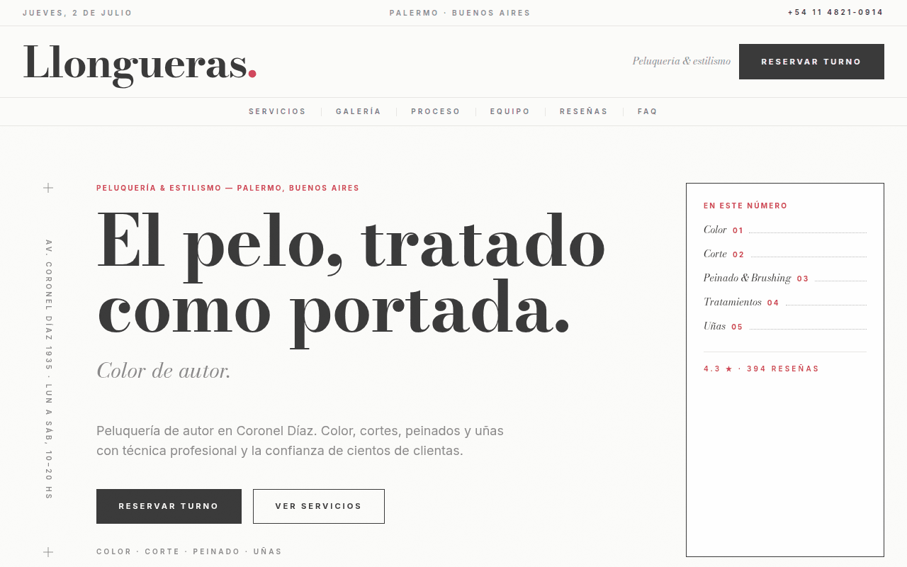 Llongueras · Peluquería