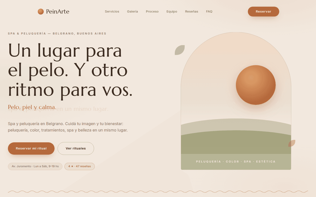 PeinArte · Spa & Peluquería