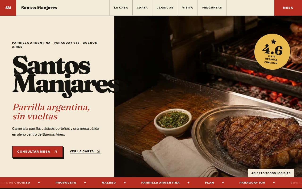 Santos Manjares · Parrilla